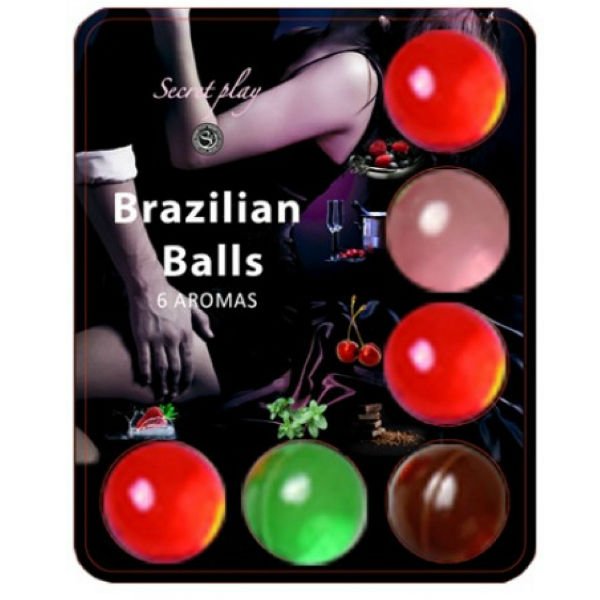 SECRETPLAY - BOLAS BRASILEIRAS LUBRIFICANTES HOT BALLS 6 UNIDADES
