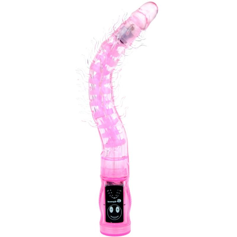 BRINQUEDO SEXUAL - VIBRADOR ESTIMULADOR DE ESPINHOS ROSA