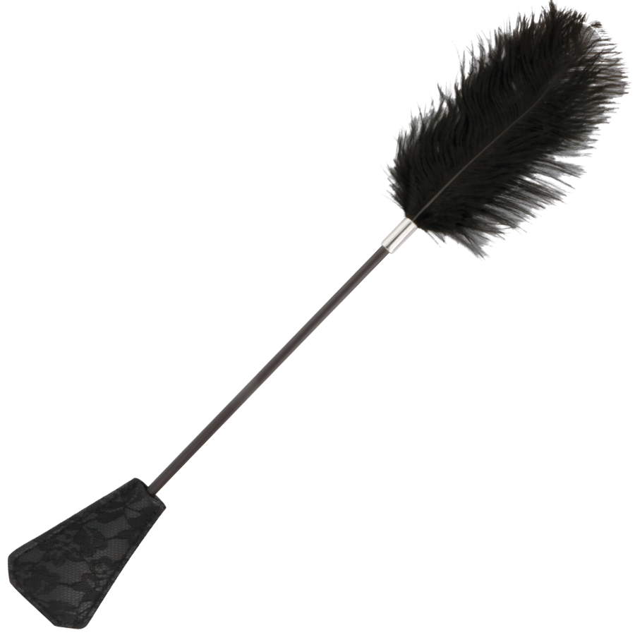 DARKNESS - CHICOTE DE PENAS DE AMOR PRETO 56 CM