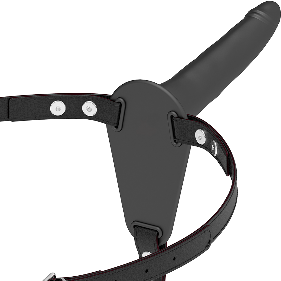 ARNÊS FETICHE SUBMISSO - SILICONE PRETO 15 CM