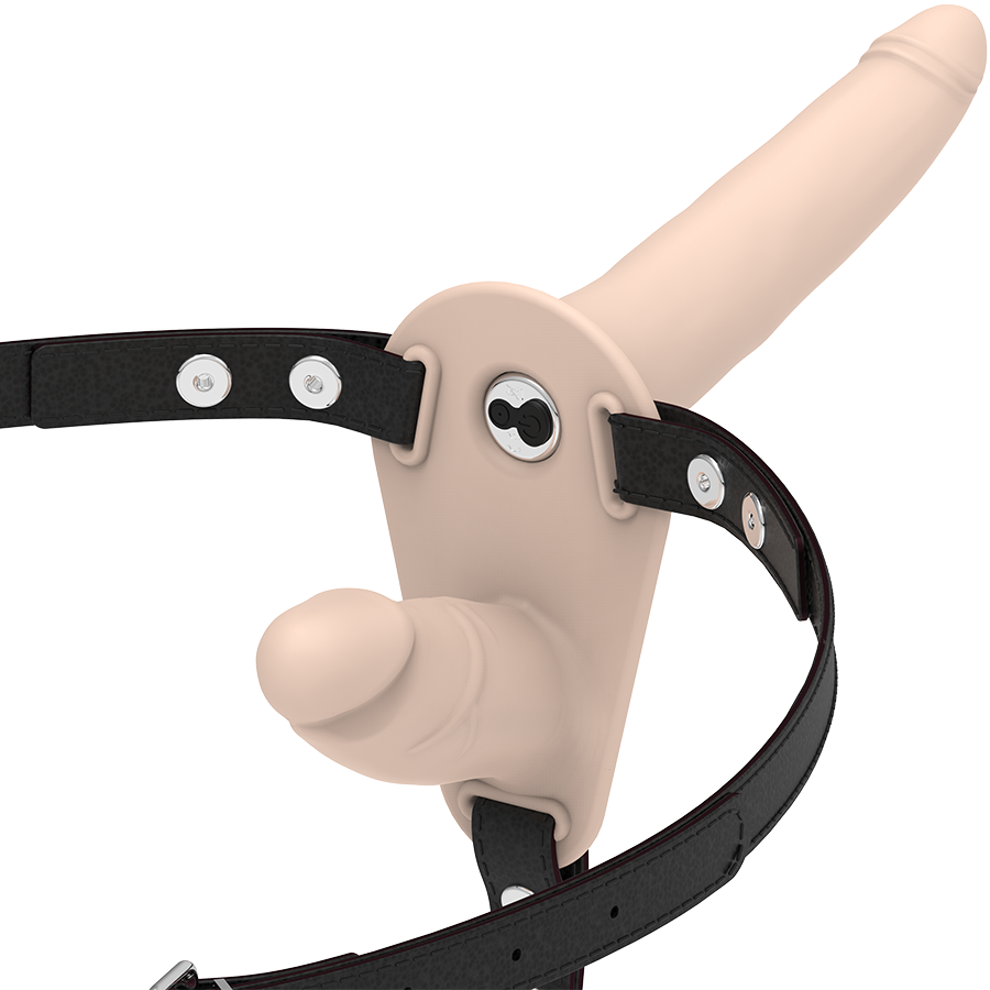 ARREIOS FÉTICHE SUBMISSO - VIBRADOR FLESH UP DUPLA PENETRAÇÃO