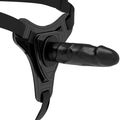 ARNÊS FÉTICHE SUBMISSO - SILICONE PRETO REALISTA 15 CM
