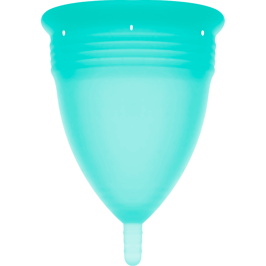STERCUP - COPO MENSTRUAL DE SILICONE FDA ÁGUA-MARINHA - TAMANHO S