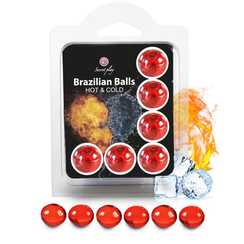 SECRETPLAY - CONJUNTO DE 6 BOLAS BRASILEIRAS EFEITO QUENTE E FRIO
