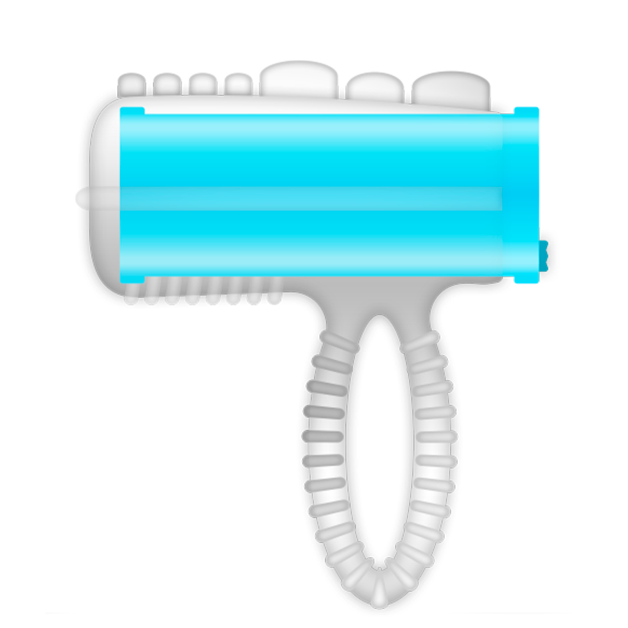 CASUAL LOVE - ANEL VIBRADOR DE LÍNGUA AZUL