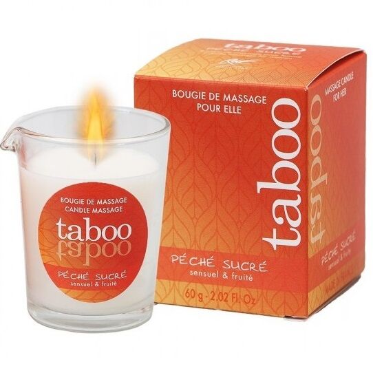 RUF - VELA DE MASSAGEM TABOO PELO SEU AROMA PÊSSEGO DOCE NECTARINA
