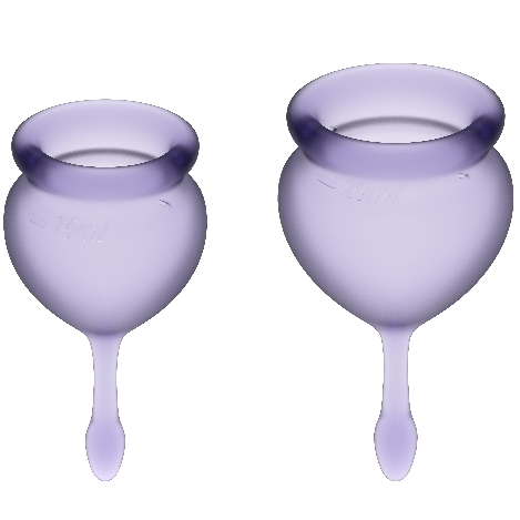 SATISFYER - COPO MENSTRUAL FEEL GOOD VIOLETA 15 + 20 ML