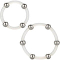 CALEXOTICS - CONJUNTO DE ANÉIS DE SILICONE COM CONTAS DE AÇO