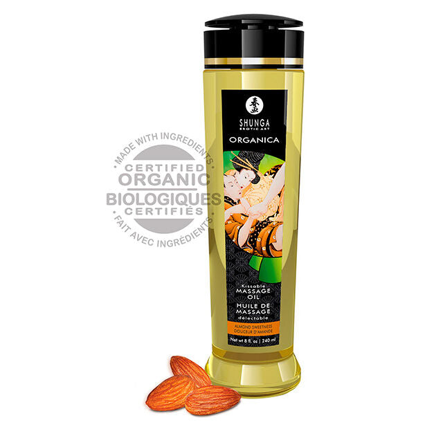 SHUNGA - ÓLEO DE MASSAGEM DE AMÊNDOAS BIO 240 ML