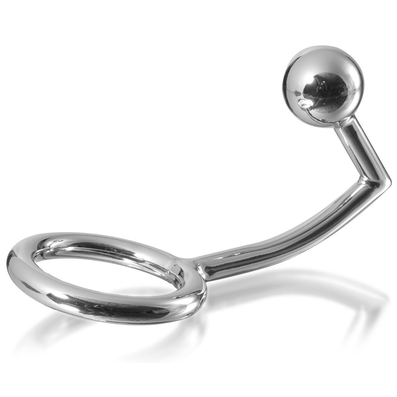 METAL HARD - ANEL DE COCK RING COM GANCHO INTRUSO ANAL 45MM