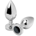 METAL HARD - PLUG ANAL DIAMANTE NEGRO PEQUENO 5.71CM