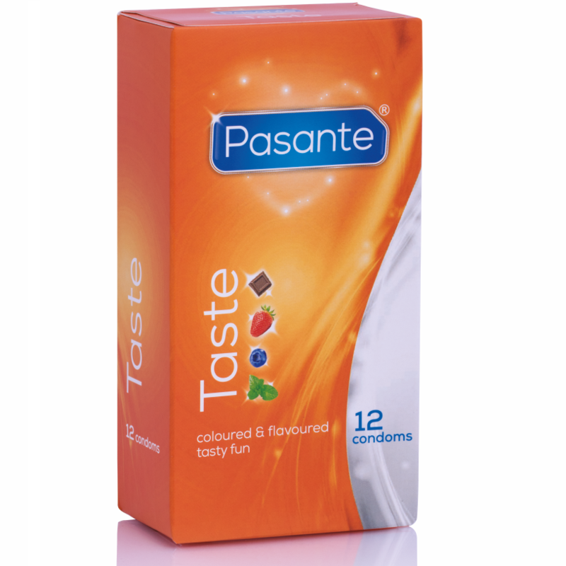 PASANTE - PRÉSERVATIVOS COM SABOR 12 UNIDADES