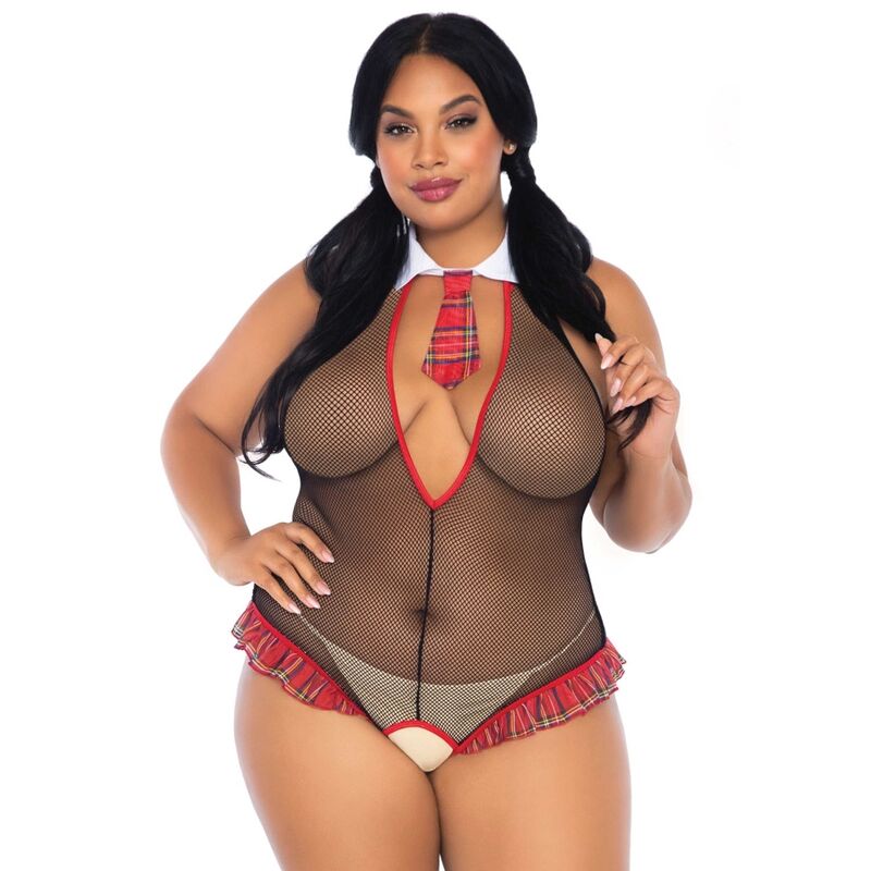 LEG AVENUE - TEDDY DE ESCOLARES FITNESS CROTHLESS TAMANHO GRANDE