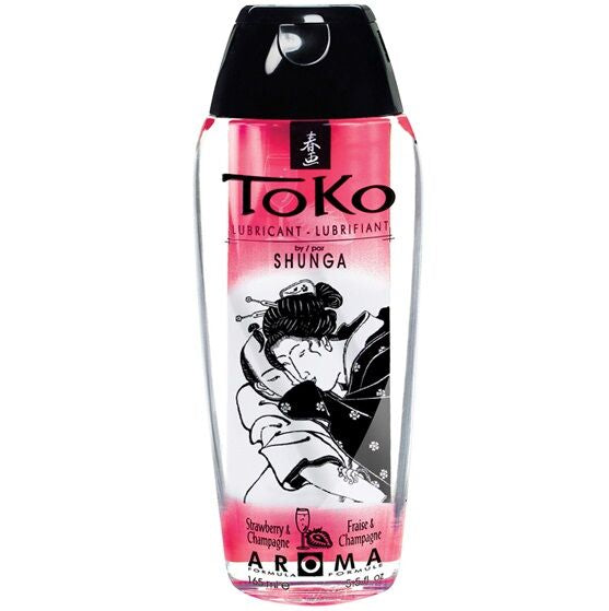 SHUNGA - LUBRIFICANTE AROMATIZADO MORANGO E CHAMPANHE TOKO