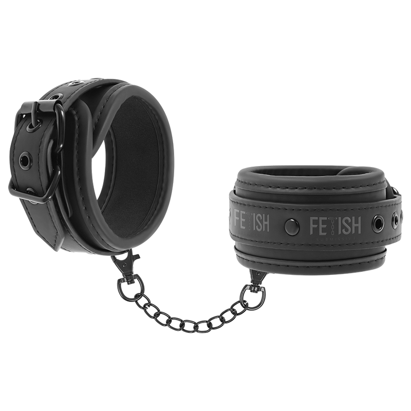 FETICHE SUBMISSO - ALGEMAS DE COURO VEGAN COM FORRO DE NEOPRENE