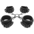FETISH SUBMISSIVE - CONJUNTO DE ALGEMAS DE MÃOS E TORNOZELOS COM FORRO DE NEOPRENE