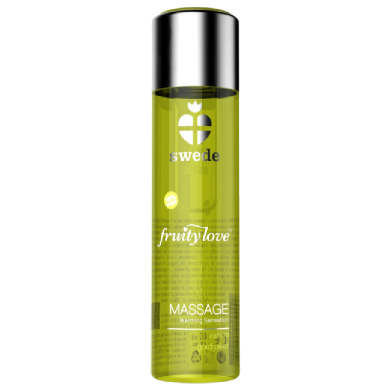 SWEDE - ÓLEO DE MASSAGEM EFEITO AQUECEDOR SABOR FRUTA BAUNILHA E PÊRA DOURADA 120 ML