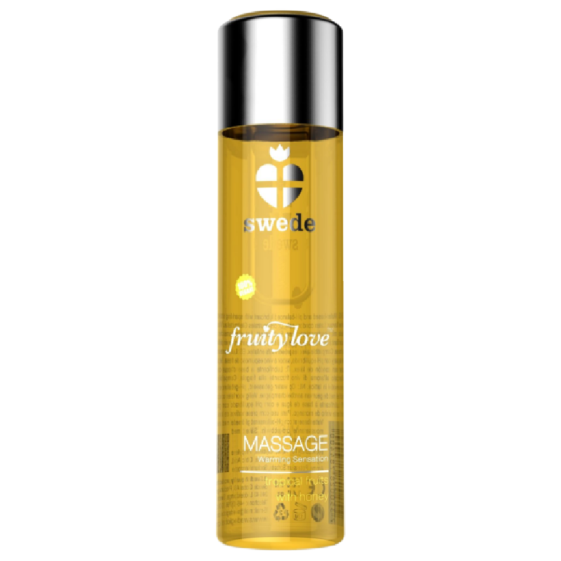 SWEDE - ÓLEO DE MASSAGEM DE EFEITO AQUECEDOR FRUTADO TROPICAL DE AMOR COM MEL 120 ML.