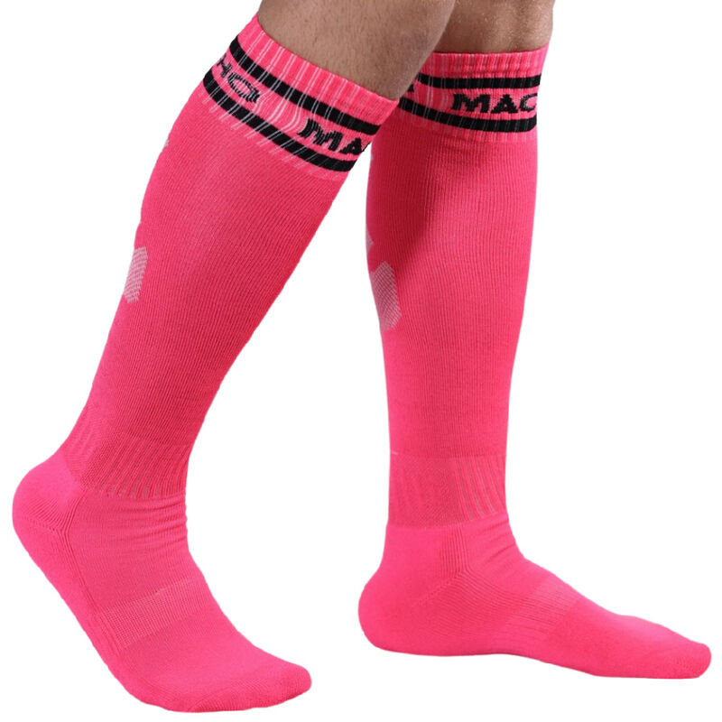 MACHO - MEIAS ALTAS TAMANHO ÚNICO ROSA