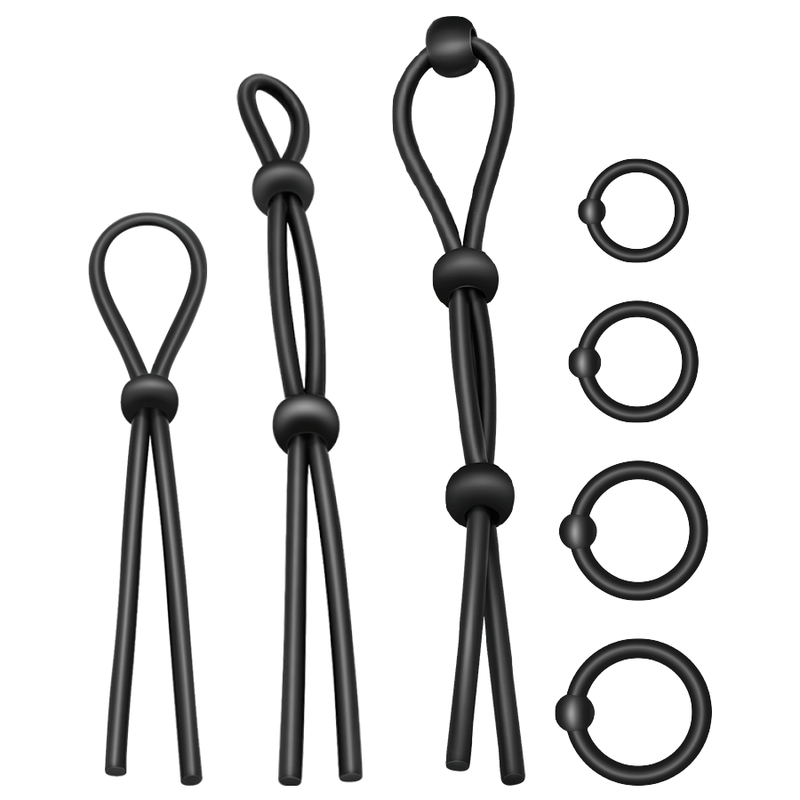 ADDICTED TOYS - CONJUNTO DE PÊNIS DE SILICONE FLEXÍVEL DANNEAU DE 7 PEÇAS